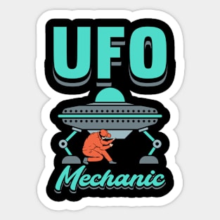 UFO Mechanic Sticker